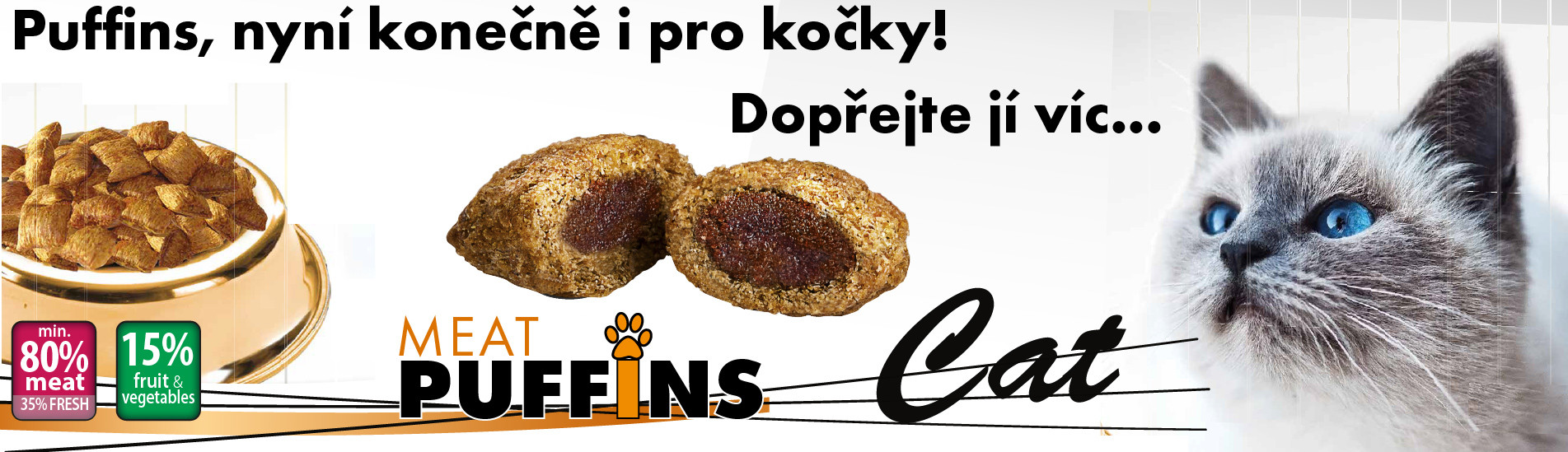 PUFFINS CAT s masovou náplní